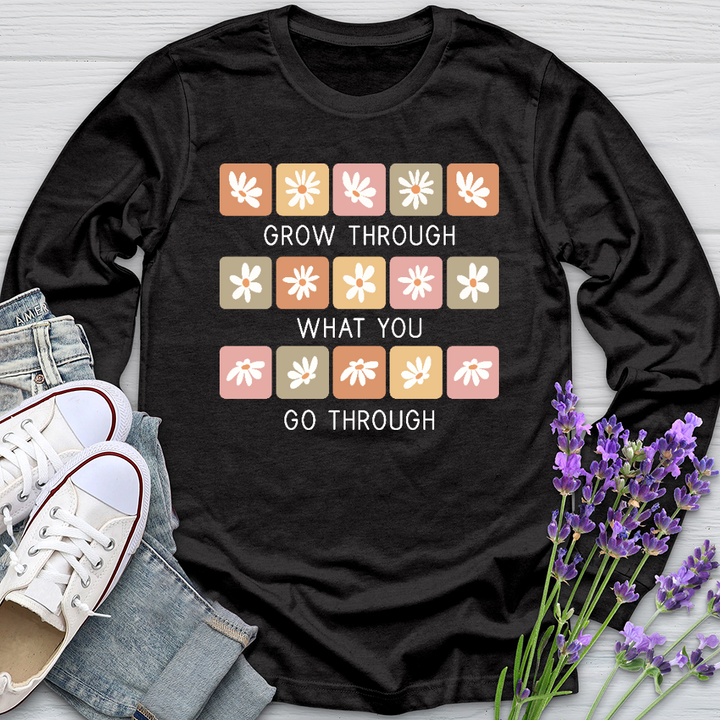 Grow Through Retro Daisies Long Sleeve Tee