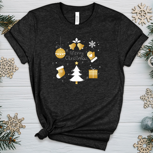 Golden Christmas Heathered Tee