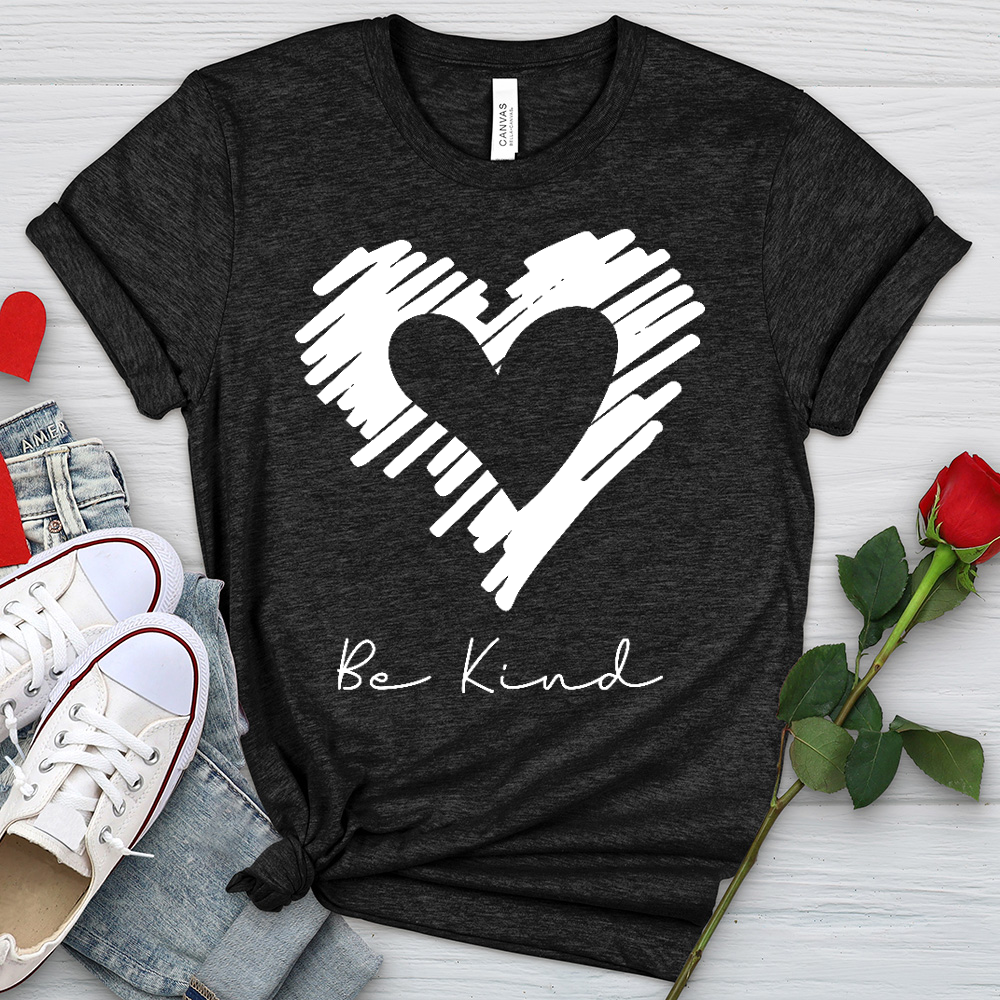 Be Kind Silhouette Heathered Tee