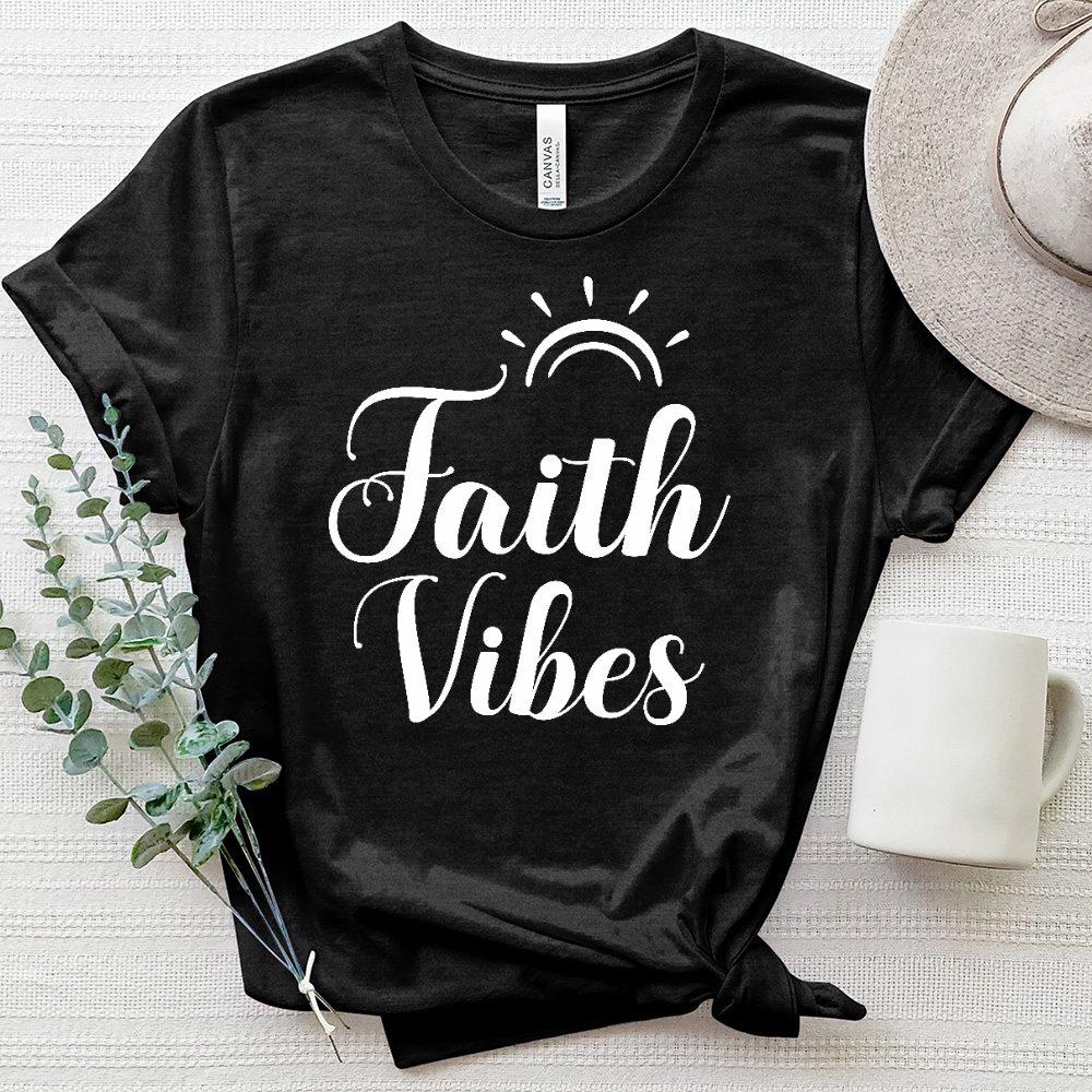 Faith Vibes Heathered Tee