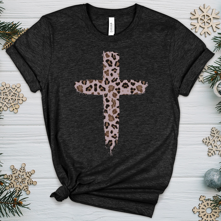 Leopard Cross V1 Heathered Tee