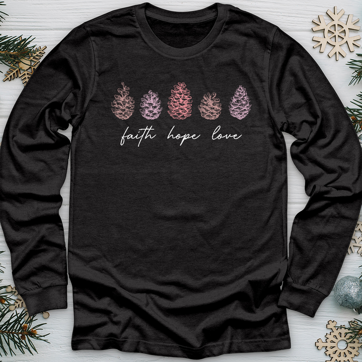 Assorted Pinecones Long Sleeve Tee