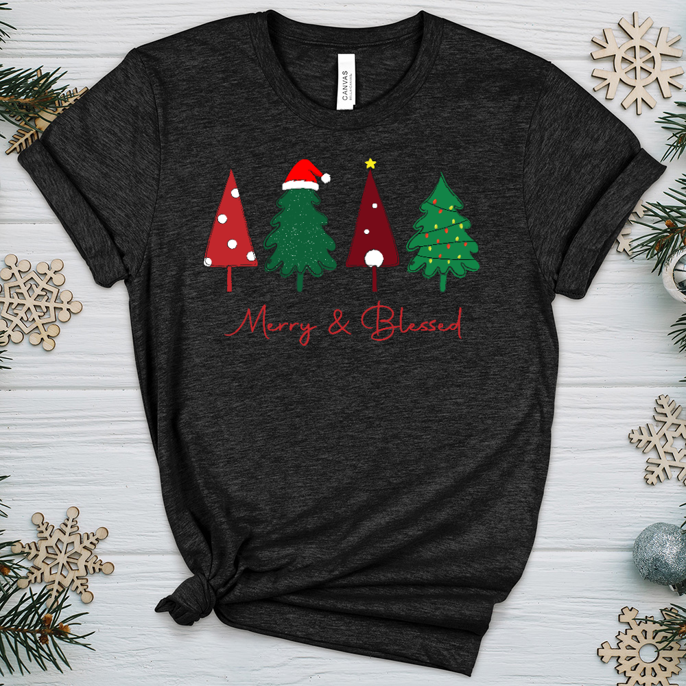 Merry & Blessed Christmas Heathered Tee