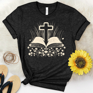 Beautiful Wisdom Cross Heathered Tee