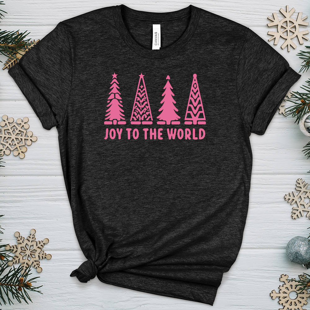 Joy Pink Trees Heathered Tee