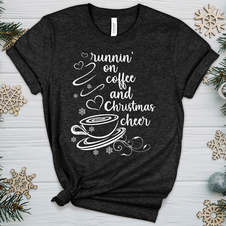 Coffee and Christmas Cheer Heathered Tee