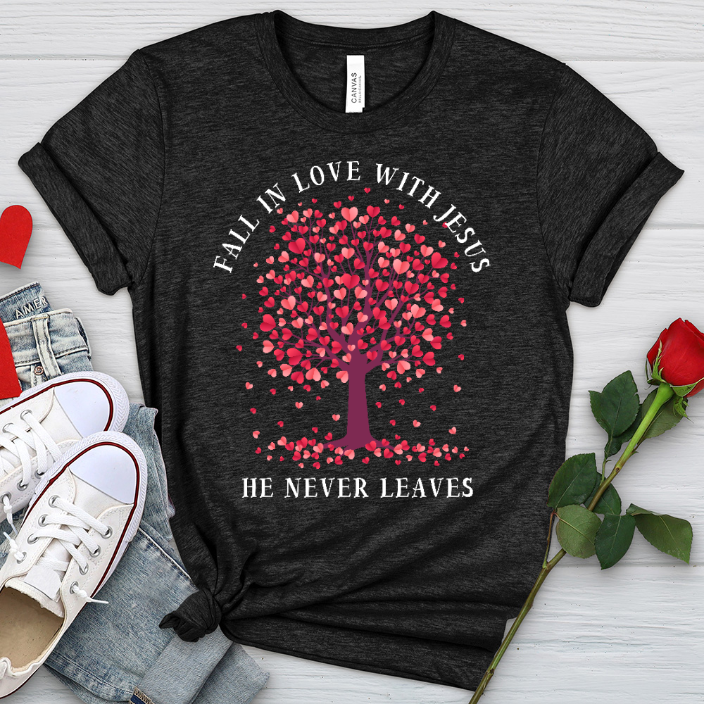 Fall In Love With Jesus Heathered Tee