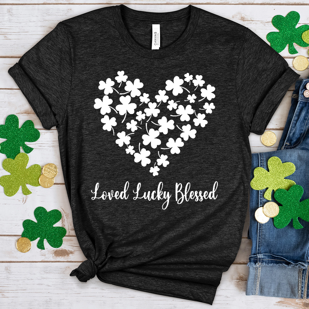 Loved and Lucky Heathered Tee