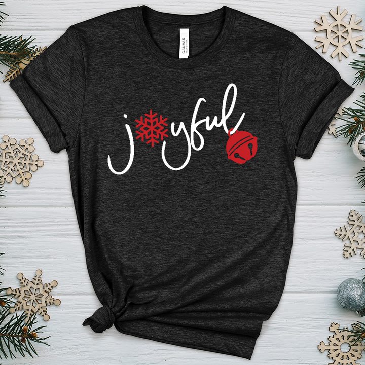 Joyful Christmas Flake Heathered Tee