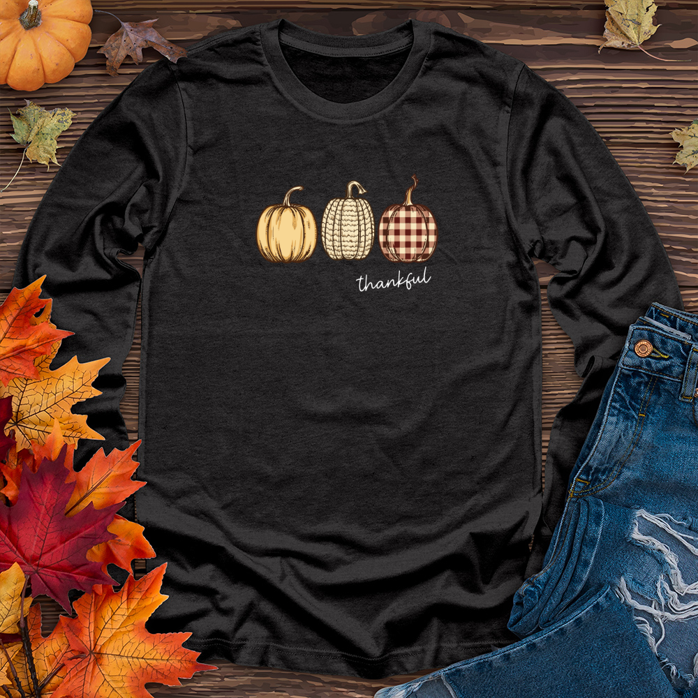Retro Harvest Gingham Trio Long Sleeve Tee