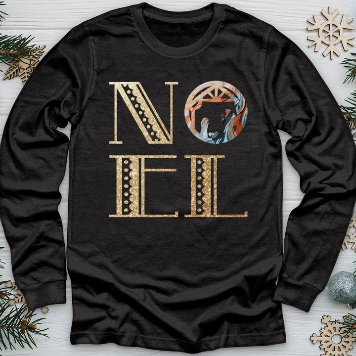 Noel Gold Nativity Long Sleeve Tee