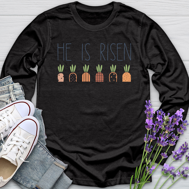 He Is Risen Carrot Patch Long Sleeve Tee