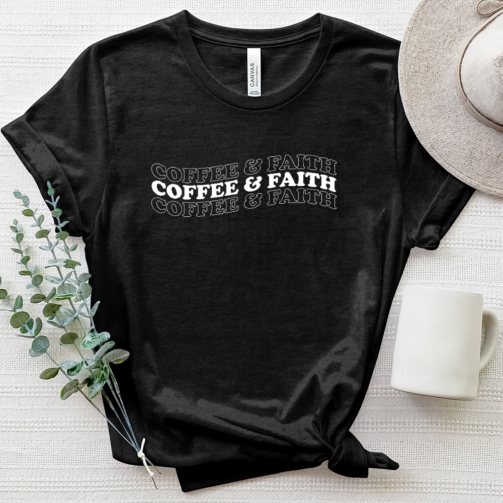 Coffee and Faith Heathered Tee