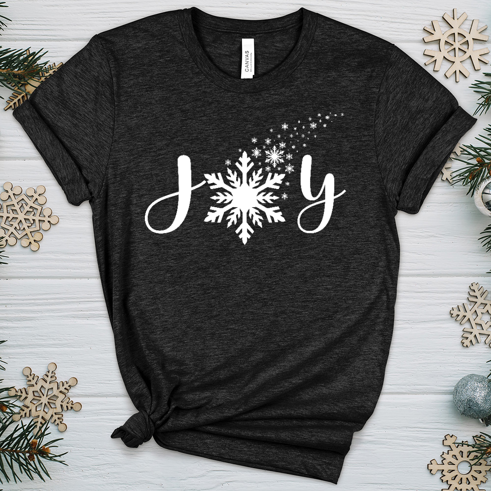 Joy Snowflake Heathered Tee