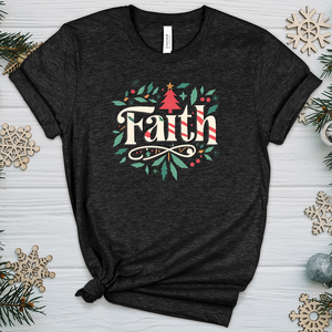 Faith Christmas Pattern Heathered Tee