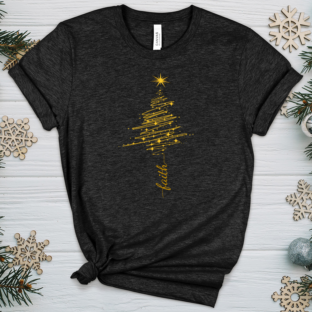 Faith Gold Tree Heathered Tee