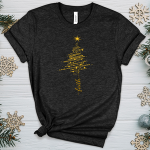 Faith Gold Tree Heathered Tee