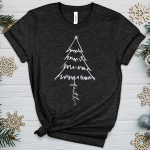 Boutique Faith Tree Heathered Tee