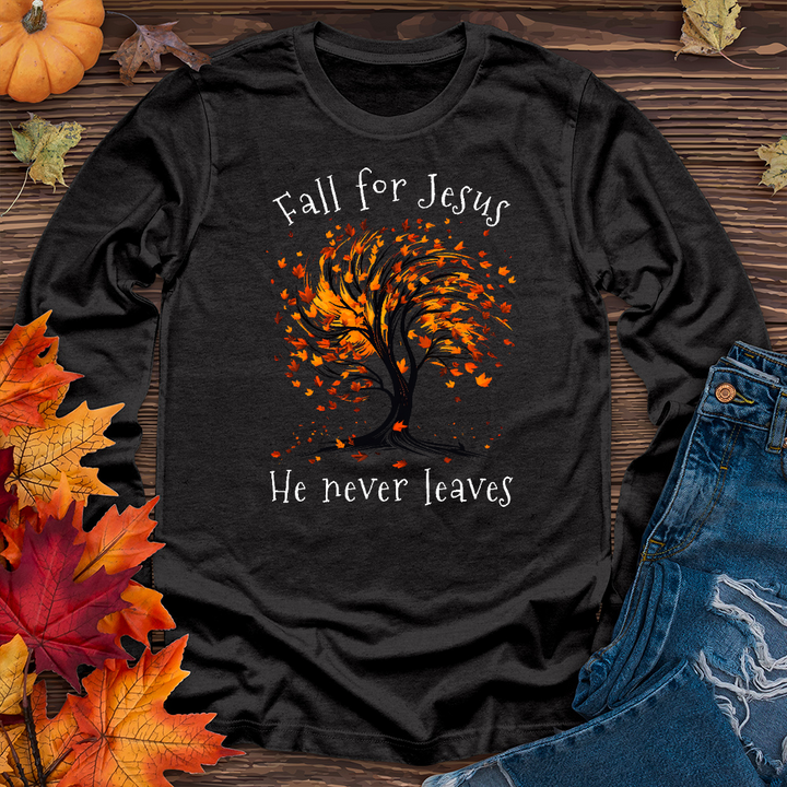 Fall For Jesus Swirl Long Sleeve Tee