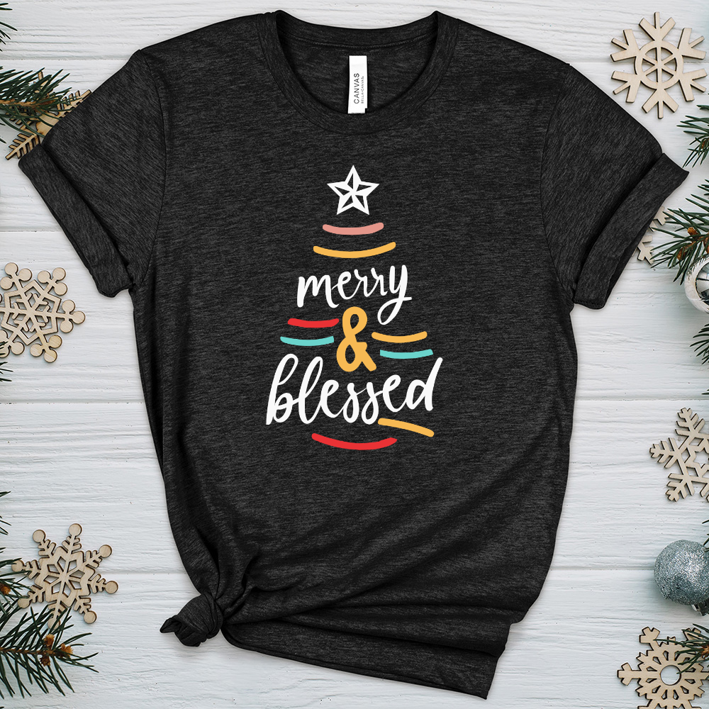 Merry and Blessed 2 Heathered Tee