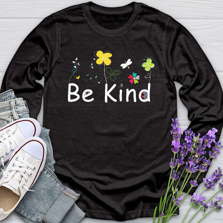 Be Kind Spring Garden Long Sleeve Tee