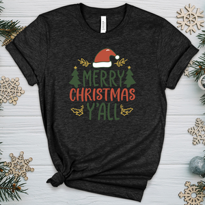 Merry christmas y’all Heathered Tee