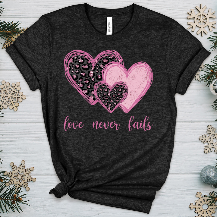 Love Never Fails V8 Heathered Tee