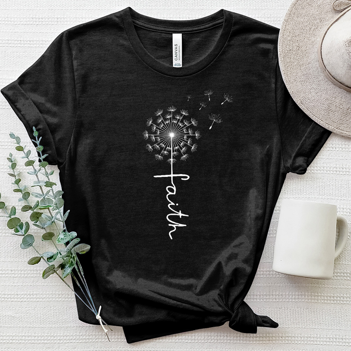 Faith Dandelion Art Heathered Tee