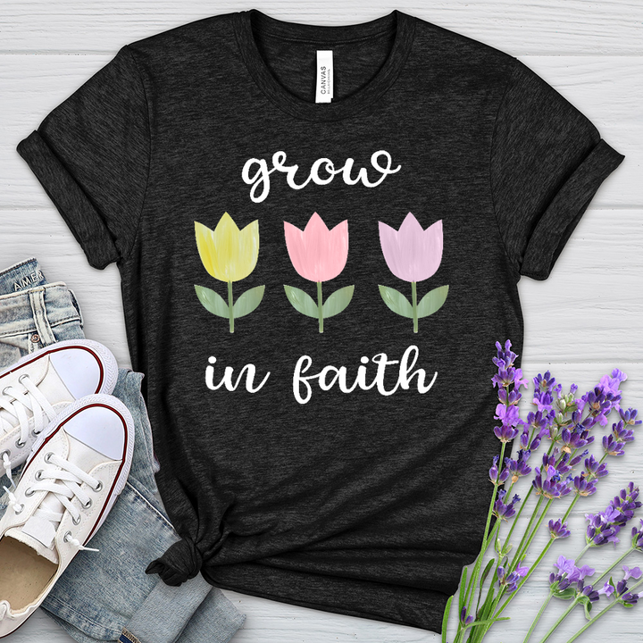 Grow In Faith Heathered Tee