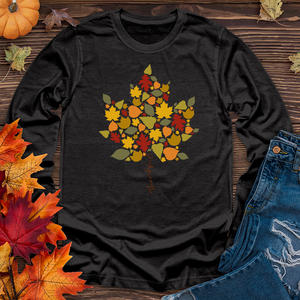 Thankful Leaf Stem Long Sleeve Tee