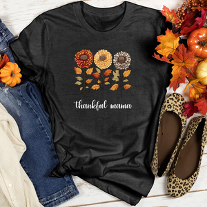 Retro Playful Autumn Mum Trio Heathered Tee