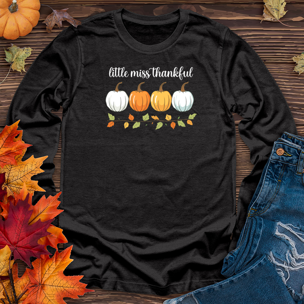 Etsy Style Orange Pastel Pumpkin Trio Long Sleeve Tee