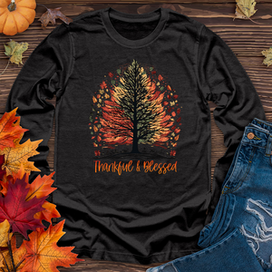 Thankful Blessed Woodland Journey Long Sleeve Tee