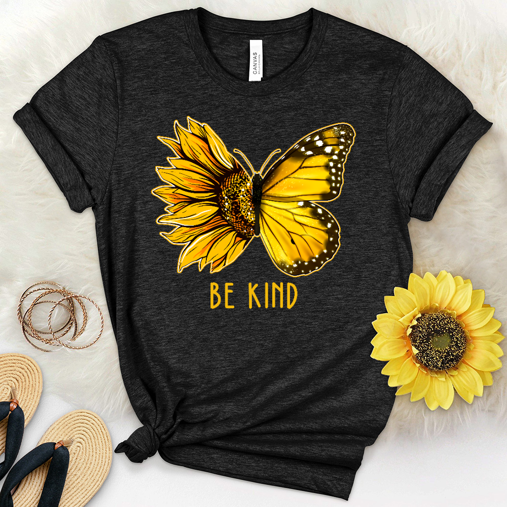 Be Kind Butterflower Heathered Tee