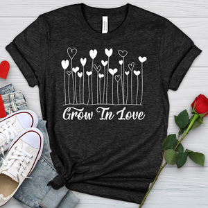 Grow In Love Flower Hearts Heathered Tee