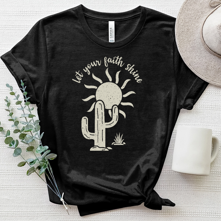 Faith Shining Cactus Heathered Tee