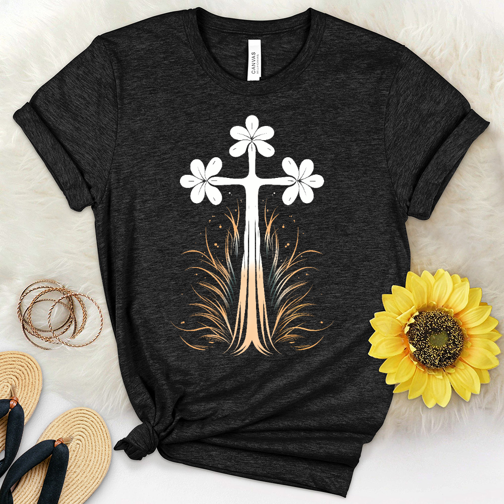 Cross Flare Heathered Tee