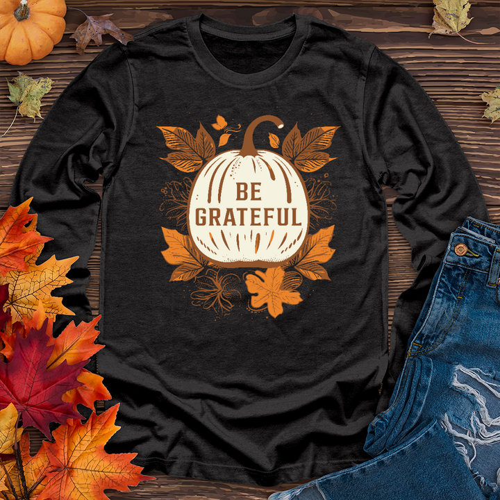 Vintage Pumpkin Leaf Delights Long Sleeve Tee