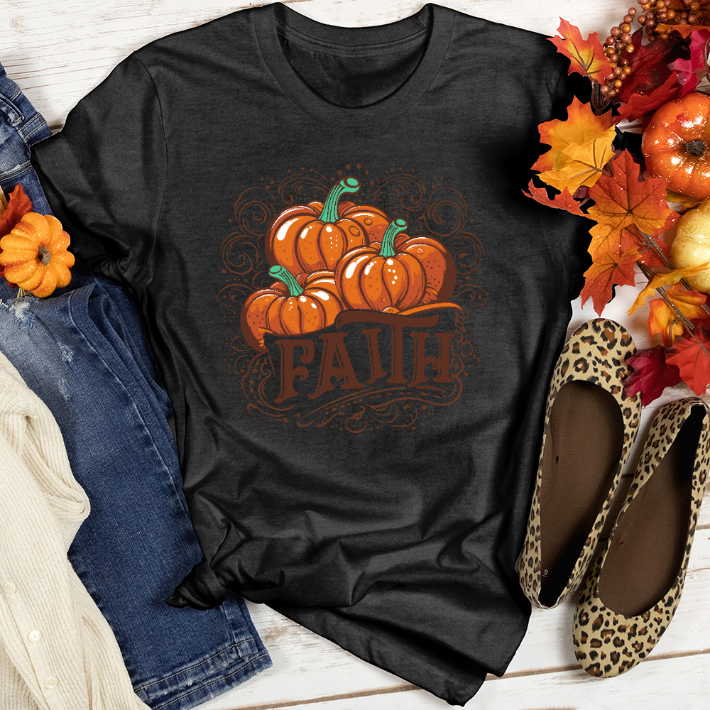 Autumn Affection Pumpkins Heathered Tee