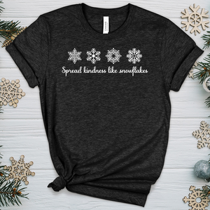 Spread Kindness Like Snowflakes Heathered Tee