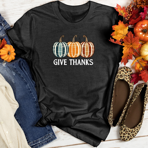 Retro Pumpkin Trio Heathered Tee