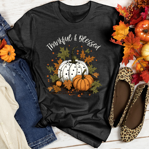 Thankful & Blessed Pumpkin Patch Heathered Tee