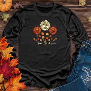 Vintage Autumn Floral Trio Long Sleeve Tee