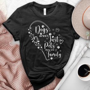 Dogs are Family Heathered Tee