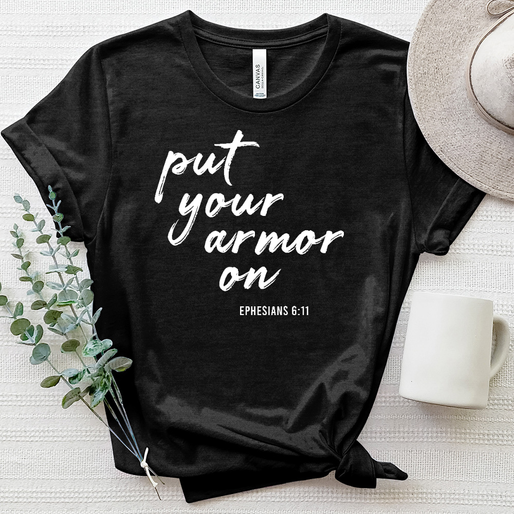 Put Your Prayer Armor On Heathered Tee