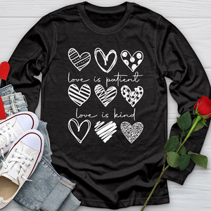 Heart Pattern Long Sleeve Tee