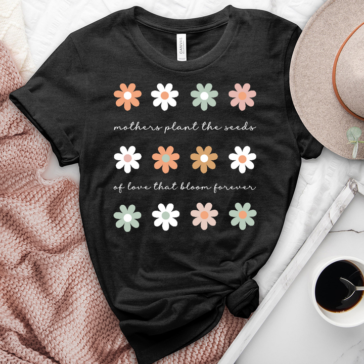 Mothers Plant Boho Flowers Heathered Tee