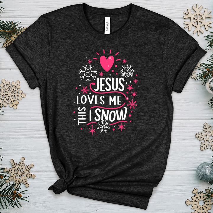 Jesus Loves Me This I Snow Heathered Tee