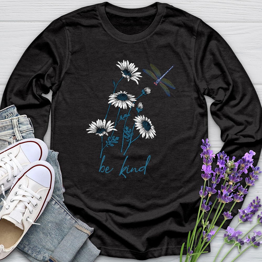 Be Kind daisy Flower Long Sleeve Tee