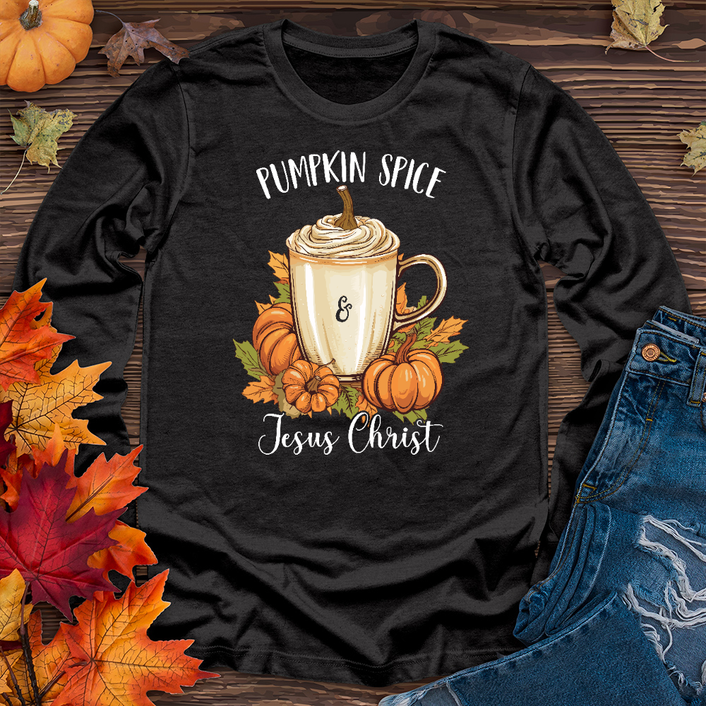 Autumn Latte Pumpkin Long Sleeve Tee